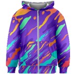 Multicolored Abstract Background Kids  Zipper Hoodie Without Drawstring