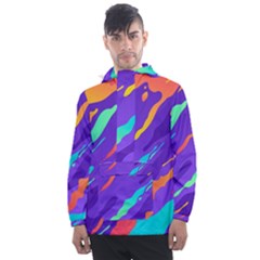 Men s Front Pocket Pullover Windbreaker 