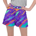 Multicolored Abstract Background Women s Ripstop Shorts