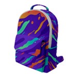 Multicolored Abstract Background Flap Pocket Backpack (Large)