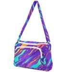 Multicolored Abstract Background Front Pocket Crossbody Bag