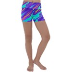 Multicolored Abstract Background Kids  Lightweight Velour Yoga Shorts