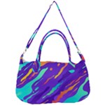 Multicolored Abstract Background Removable Strap Handbag