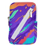 Multicolored Abstract Background Belt Pouch Bag (Large)