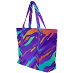 Multicolored Abstract Background Zip Up Canvas Bag