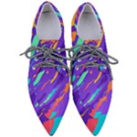 Multicolored Abstract Background Pointed Oxford Shoes