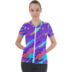 Short Sleeve Zip Up Jacket 
