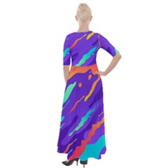 Half Sleeves Maxi Dress 