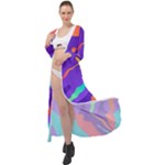 Multicolored Abstract Background Maxi Chiffon Beach Wrap