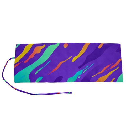 Multicolored Abstract Background Roll Up Canvas Pencil Holder (S) from ArtsNow.com