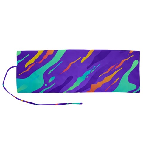 Multicolored Abstract Background Roll Up Canvas Pencil Holder (M) from ArtsNow.com