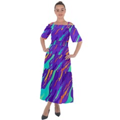 Shoulder Straps Boho Maxi Dress  