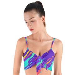 Woven Tie Front Bralet 