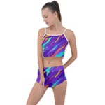 Multicolored Abstract Background Summer Cropped Co-Ord Set