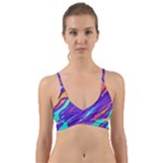 Multicolored Abstract Background Wrap Around Bikini Top