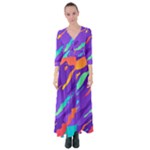 Multicolored Abstract Background Button Up Maxi Dress