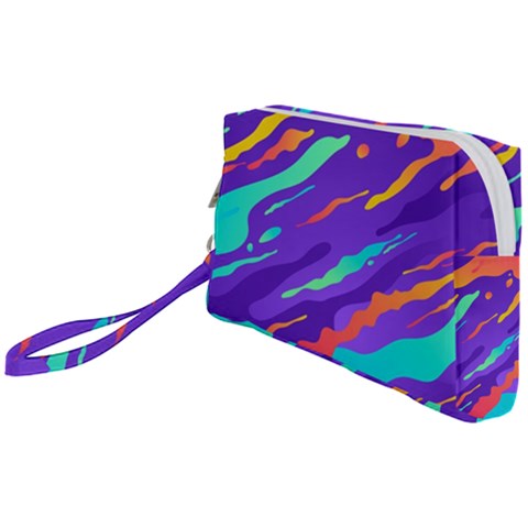 Multicolored Abstract Background Wristlet Pouch Bag (Small) from ArtsNow.com