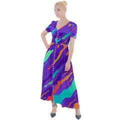 Button Up Short Sleeve Maxi Dress 