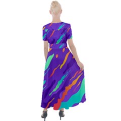 Button Up Short Sleeve Maxi Dress 