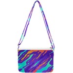 Multicolored Abstract Background Double Gusset Crossbody Bag