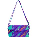 Multicolored Abstract Background Removable Strap Clutch Bag