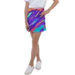 Multicolored Abstract Background Kids  Tennis Skirt