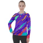 Multicolored Abstract Background Women s Pique Long Sleeve T-Shirt