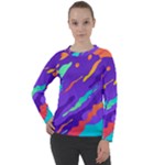 Multicolored Abstract Background Women s Long Sleeve Raglan T-Shirt