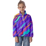 Multicolored Abstract Background Kids  Half Zip Hoodie