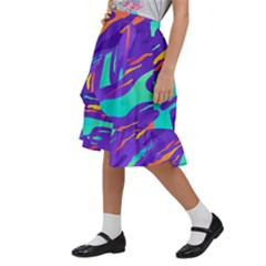 Kids  Ruffle Flared Wrap Midi Skirt 
