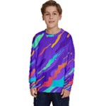 Multicolored Abstract Background Kids  Crewneck Sweatshirt
