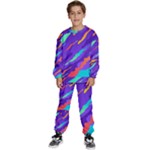 Multicolored Abstract Background Kids  Sweatshirt set