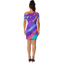 Fitted Knot Split End Bodycon Dress 
