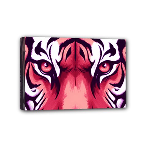 Tiger Design Mini Canvas 6  x 4  (Stretched) from ArtsNow.com