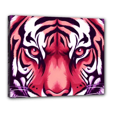 Tiger Design Canvas 20  x 16  (Stretched) from ArtsNow.com