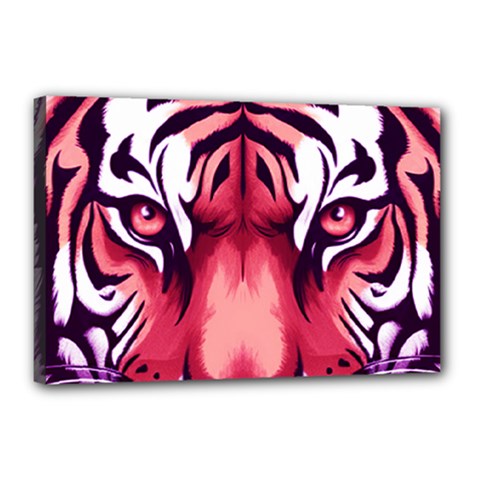 Tiger Design Canvas 18  x 12  (Stretched) from ArtsNow.com