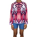 Tiger Design Kids  Long Sleeve Swimwear