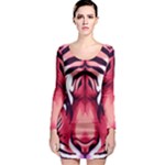 Tiger Design Long Sleeve Bodycon Dress