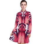 Tiger Design Long Sleeve Chiffon Shirt Dress