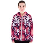 Tiger Design Women s Zipper Hoodie