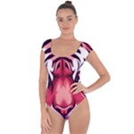 Tiger Design Short Sleeve Leotard 