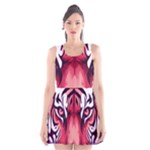 Tiger Design Scoop Neck Skater Dress