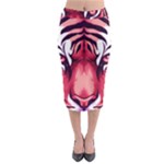 Tiger Design Midi Pencil Skirt