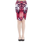 Tiger Design Midi Wrap Pencil Skirt