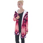 Tiger Design Longline Hooded Cardigan