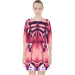 Tiger Design Quarter Sleeve Pocket Dress