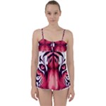 Tiger Design Babydoll Tankini Top