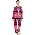 Tiger Design Women s Long Sleeve Satin Pajamas Set	