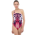 Tiger Design Classic One Shoulder Swimsuit