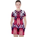 Tiger Design Women s T-Shirt and Shorts Set